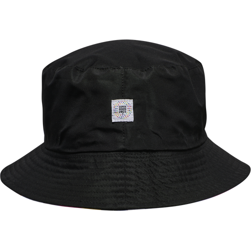 hmlFLAG REVERSIBLE BUCKET HAT, BLACK, packshot