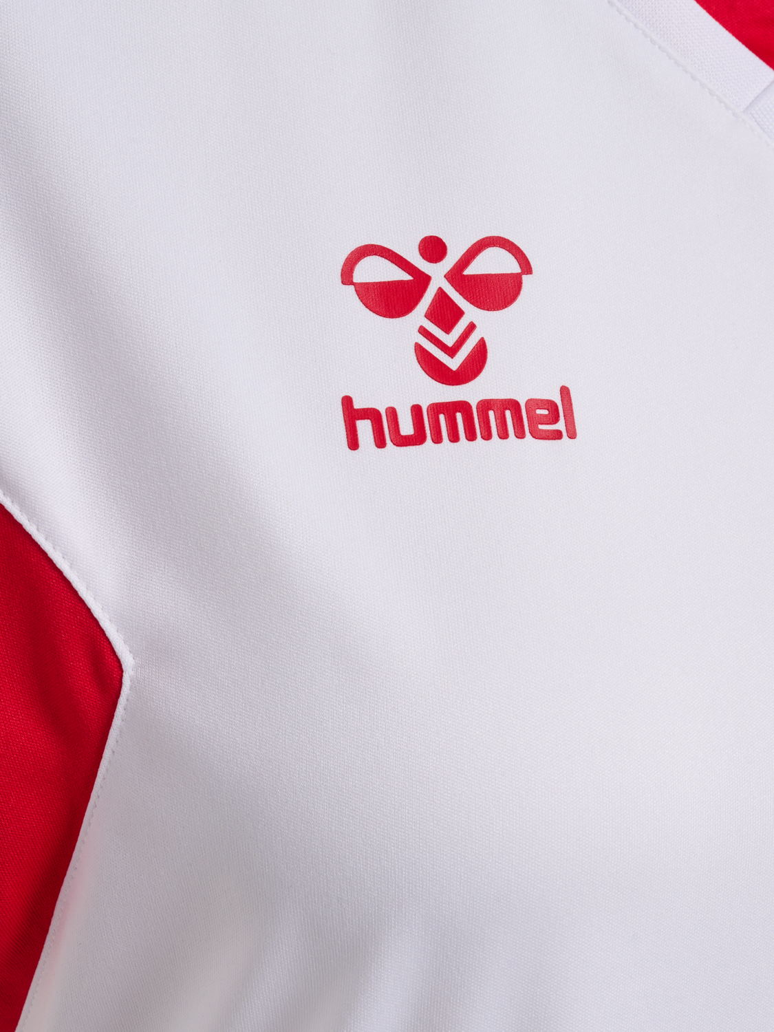 hmlAUTHENTIC PL JERSEY S/S WOMAN, WHITE/TRUE RED, packshot