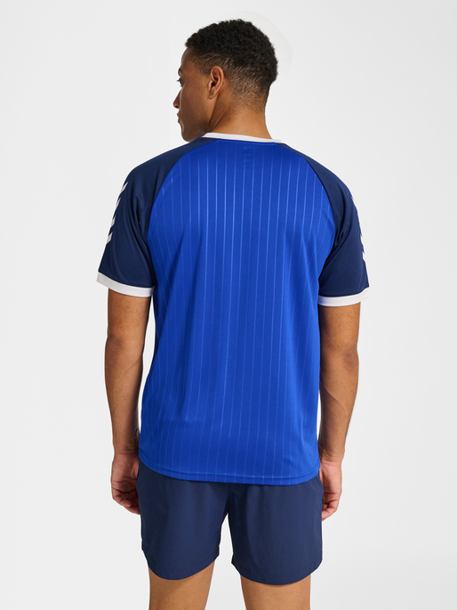 hmlPULSE STRIPE T-SHIRT S/S, SURF THE WEB, model