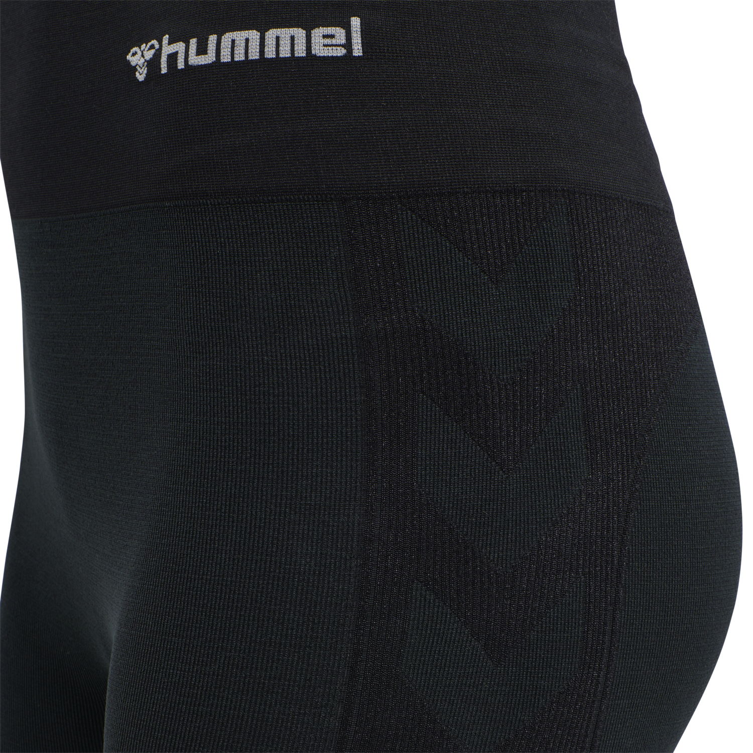 hmlCLEA SEAMLESS MID WAIST TIGHTS, BLACK MELANGE, packshot