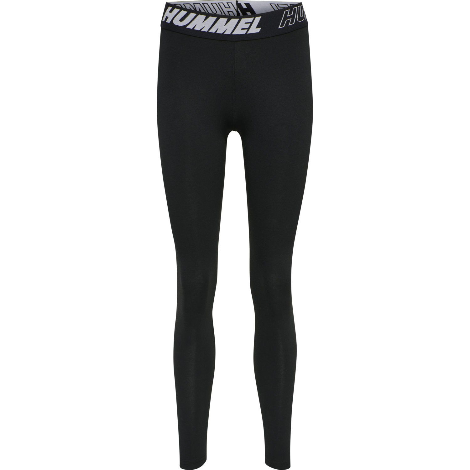 hmlTE MAJA MID WAIST COTTON TIGHTS, BLACK, packshot