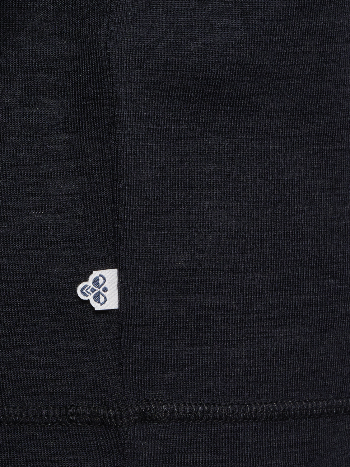 hmlJR WOOL RIB T-SHIRT L/S, BLACK, packshot