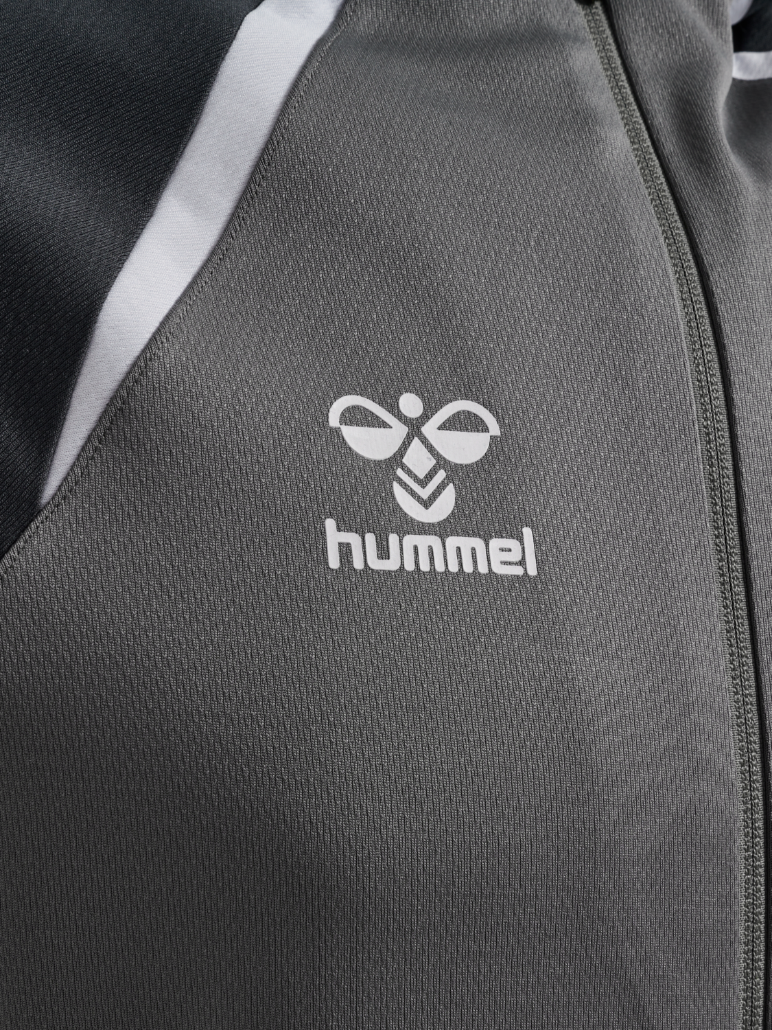 hmlLEAD 2.0 ZIP HOODIE, STEEL GRAY/ASPHALT, packshot
