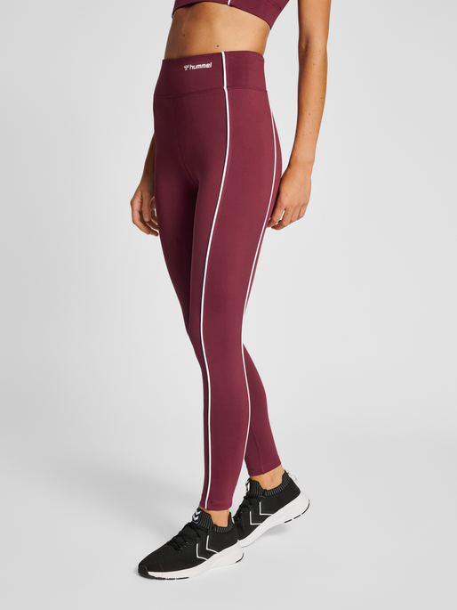 hmlMT FLASH HIGH WAIST TIGHTS, ZINFANDEL, model