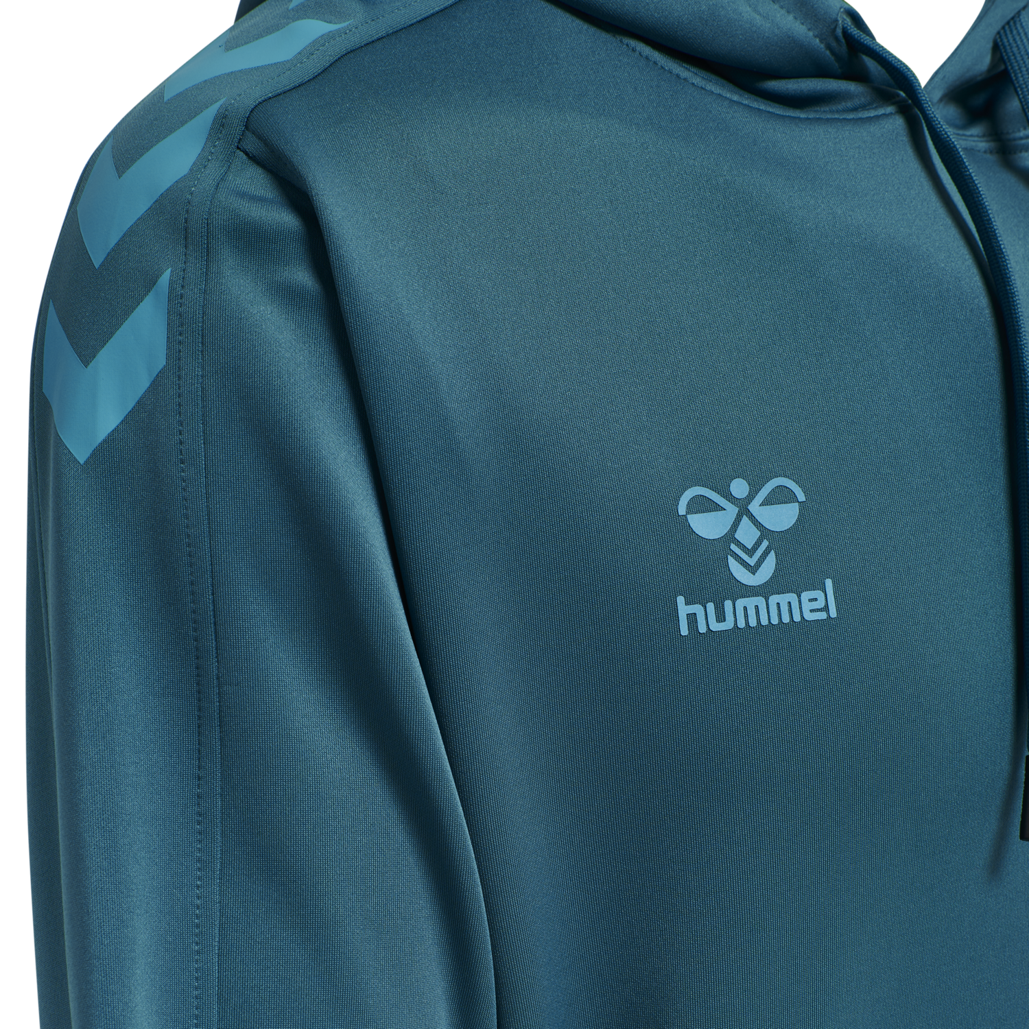 hmlCORE XK POLY SWEAT HOODIE, BLUE CORAL, packshot