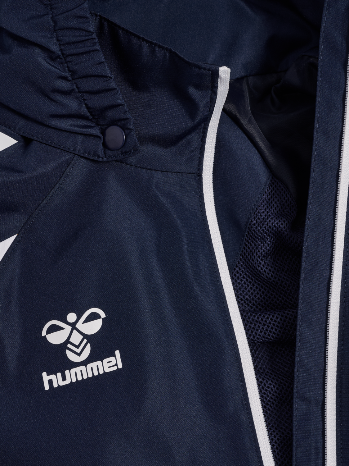 hmlCORE 2.0 ALL-WEATHER JACKET KIDS, MARINE/WHITE, packshot