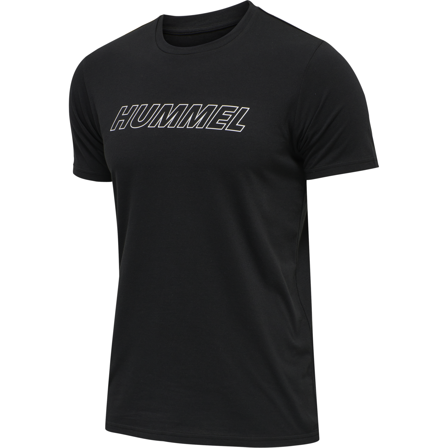 hmlTE CALLUM COTTON T-SHIRT, BLACK, packshot