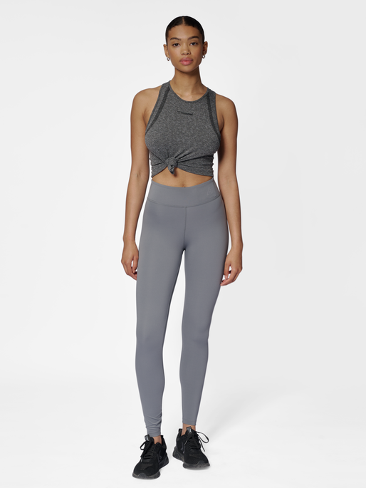hmlTE FUNDAMENTAL MID WAIST TIGHTS, QUIET SHADE, model