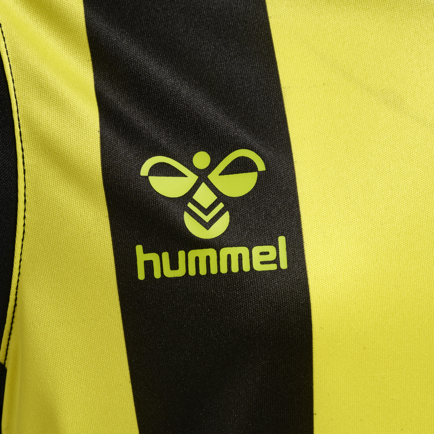 hmlCORE XK STRIPED JERSEY S/S KIDS, BLACK/BLAZING YELLOW, packshot