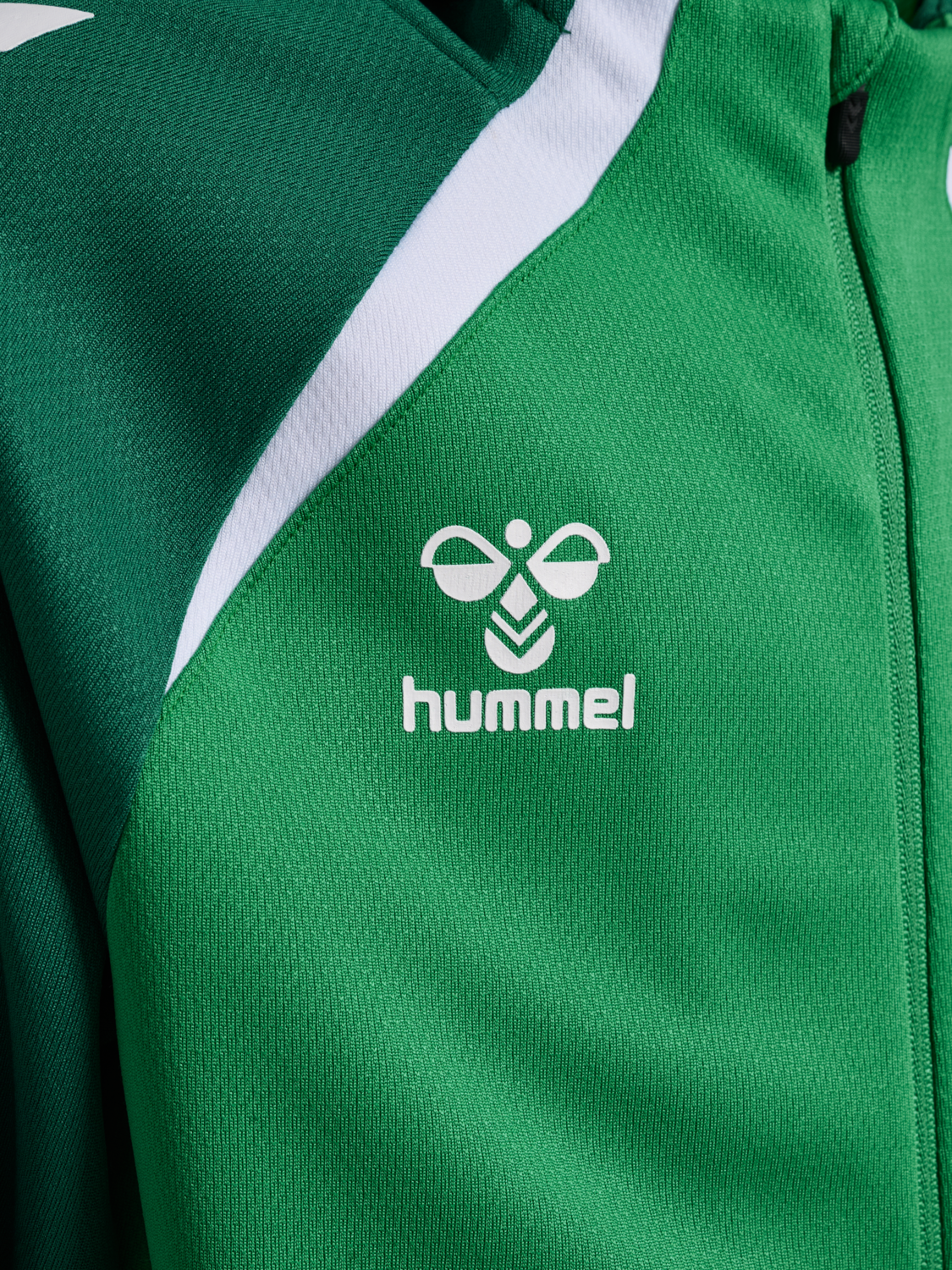 hmlLEAD 2.0 ZIP HOODIE KIDS, JELLY BEAN/EVERGREEN, packshot