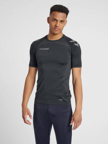 hmlAUTHENTIC PRO SEAMLESS JERSEY S/S, ANTHRACITE, model