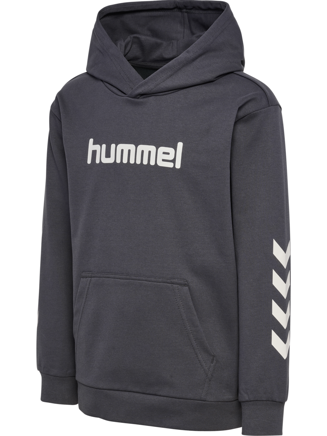 hmlJR LOGO HOODIE, EBONY, packshot