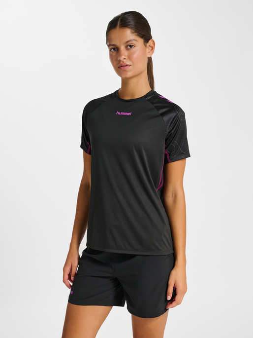 hmlBLAZE 2.0 TRAINING JERSEY S/S WO, BLACK/DAHLIA, model