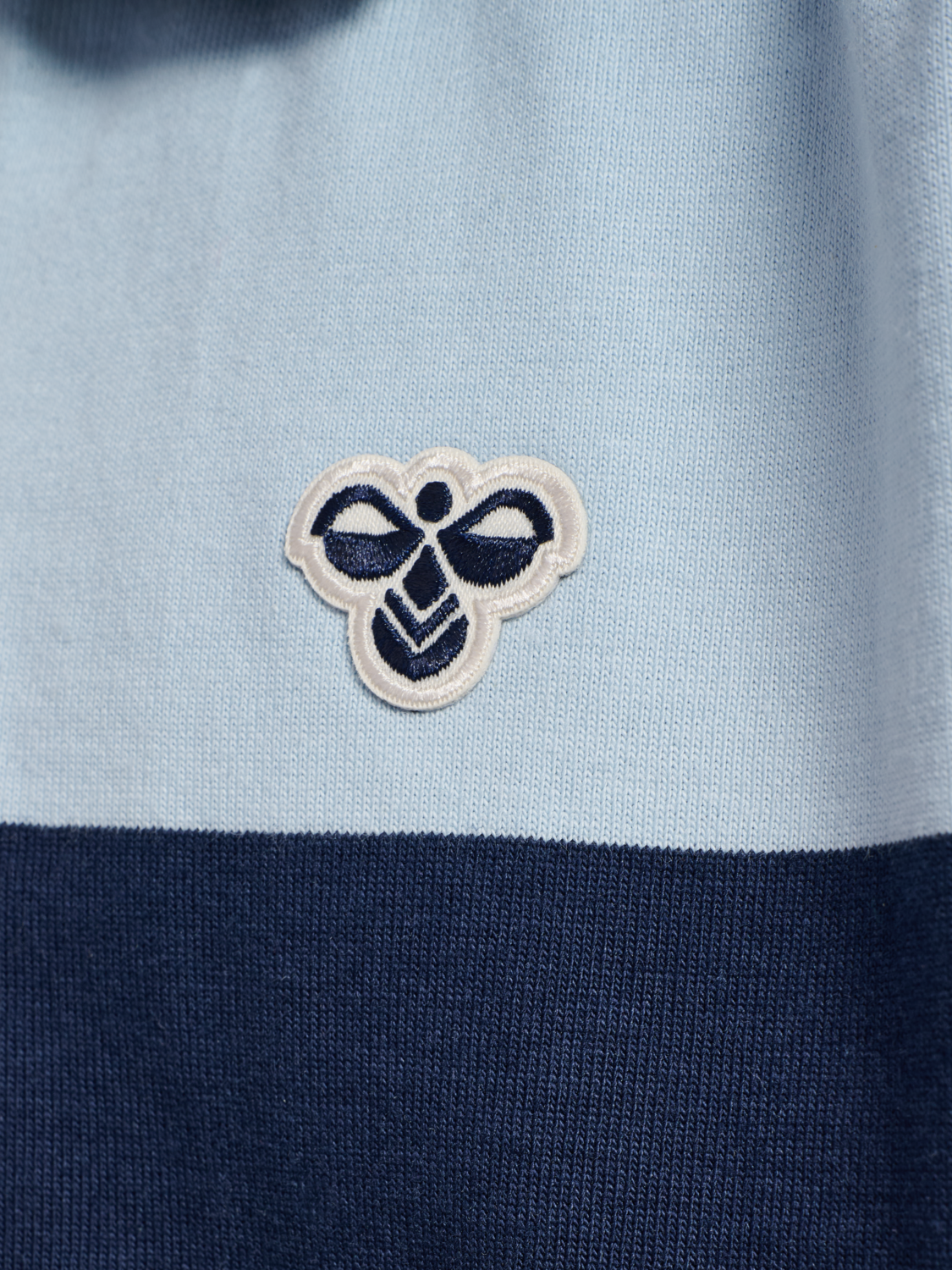 hmlJR LOOSE STRIPED POLO S/S BEE, DRESS BLUES, packshot