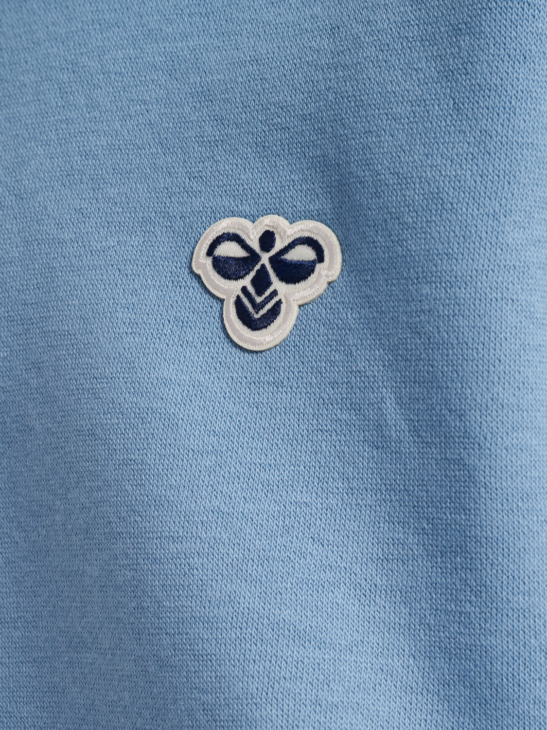 hmlJR LOOSE HOODIE BEE, FADED DENIM, packshot