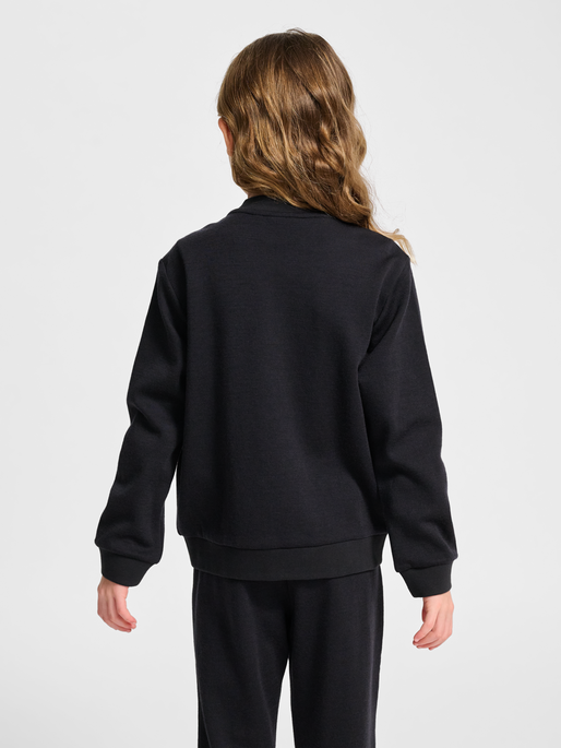 hmlJR WOOL ZIP JACKET BEE, BLACK, model