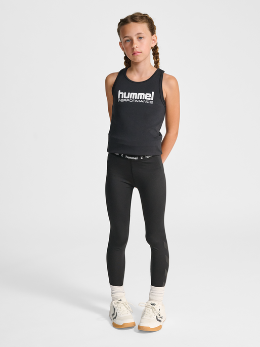 hmlJR PULSE MID WAIST TIGHTS, BLACK, model