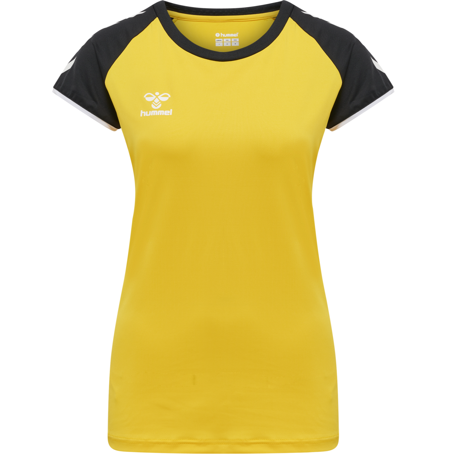 hmlCORE VOLLEY STRETCH TEE WO, BLAZING YELLOW, packshot