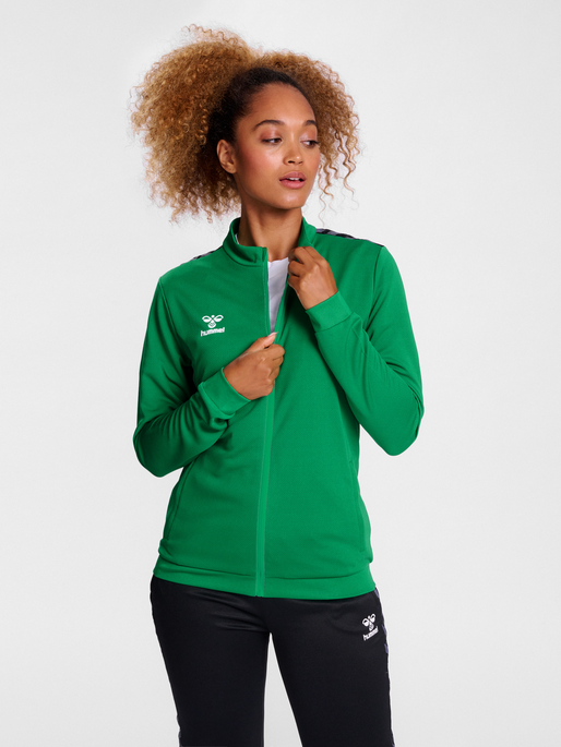 hmlAUTHENTIC PL ZIP JACKET WOMAN, JELLY BEAN, model