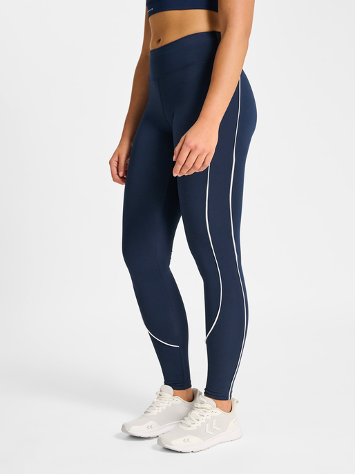 hmlPULSE PIPING MW TIGHTS, DRESS BLUES, model