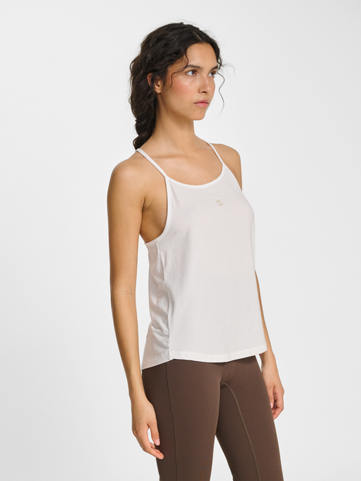 hmlYOGA SOFT W STRAP TOP, WHITE, model
