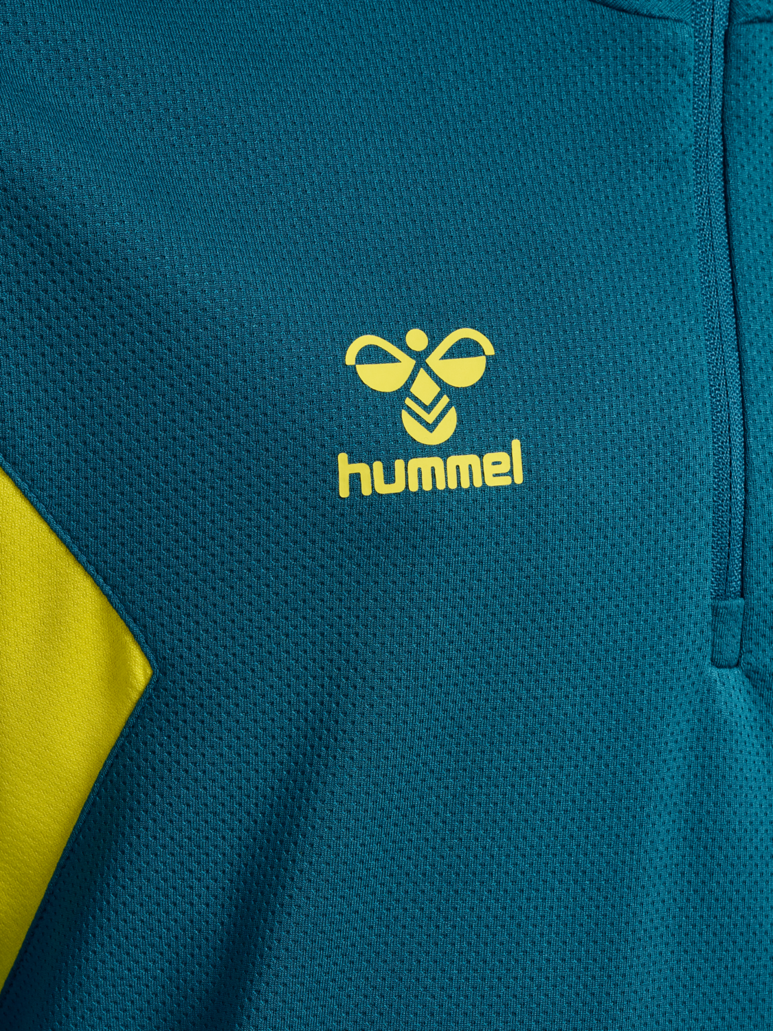 hmlAUTHENTIC HALF ZIP SWEAT KIDS, BLUE CORAL/SULPHUR SPRING, packshot