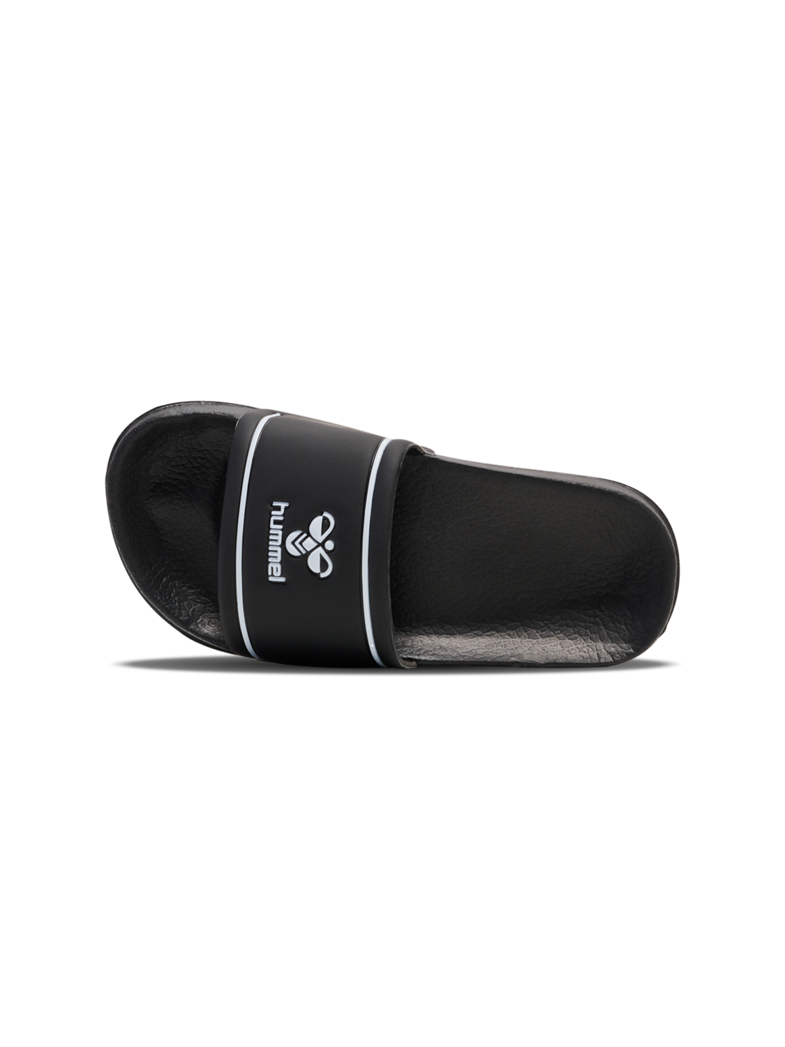 POOL SLIDE JR , BLACK/WHITE, packshot