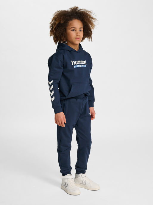 hmlJR REGULAR ADJ WAIST PANTS, DRESS BLUES, model