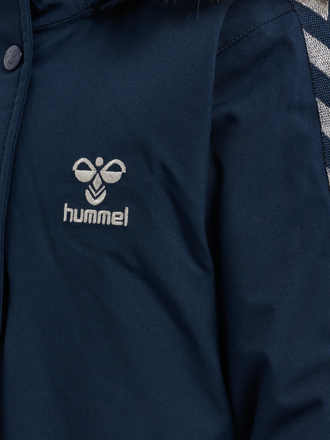 hmlLEAF TEX COAT, BLACK IRIS, packshot