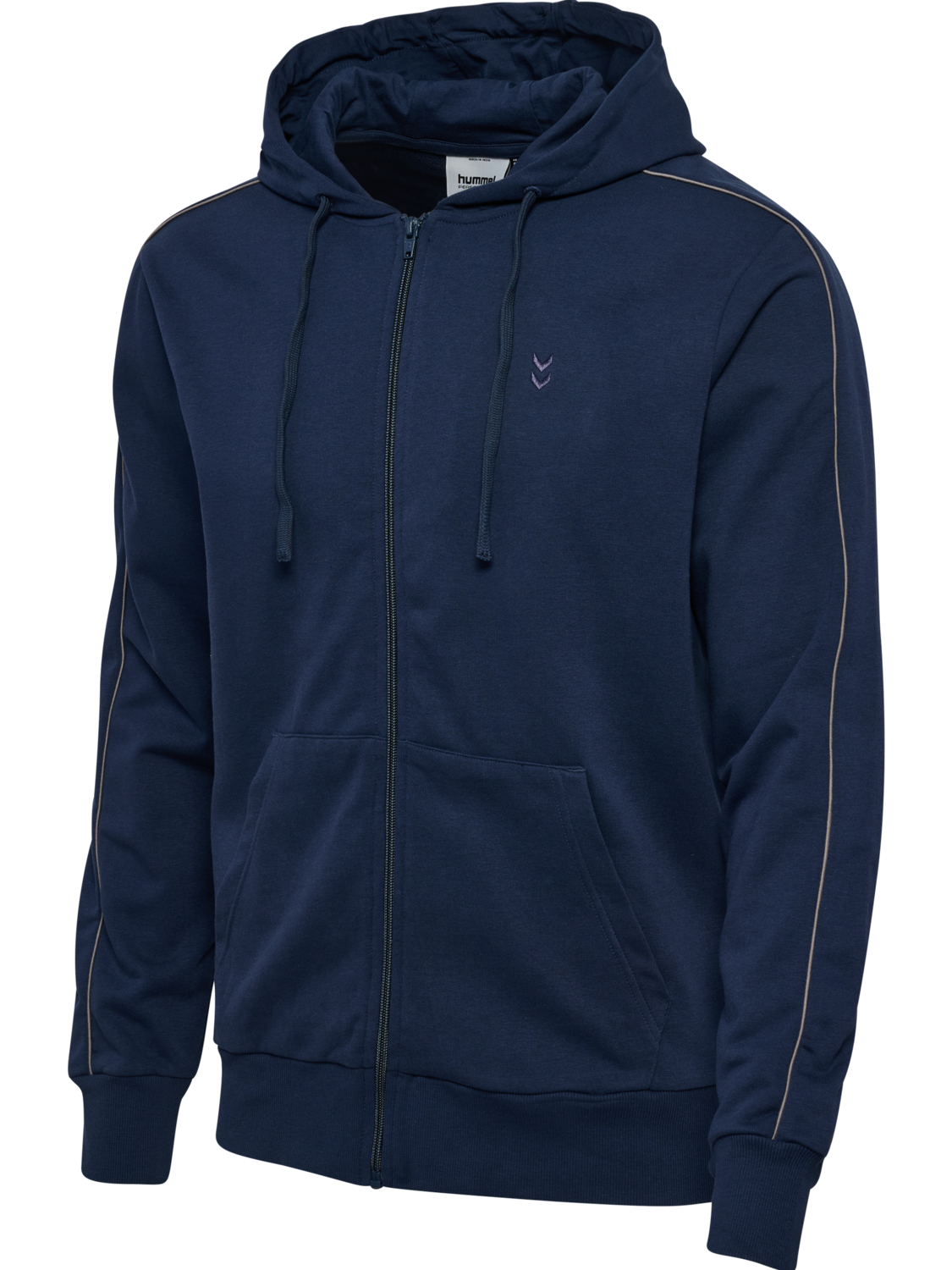 hmlPULSE PIPING ZIP HOODIE, DRESS BLUES, packshot