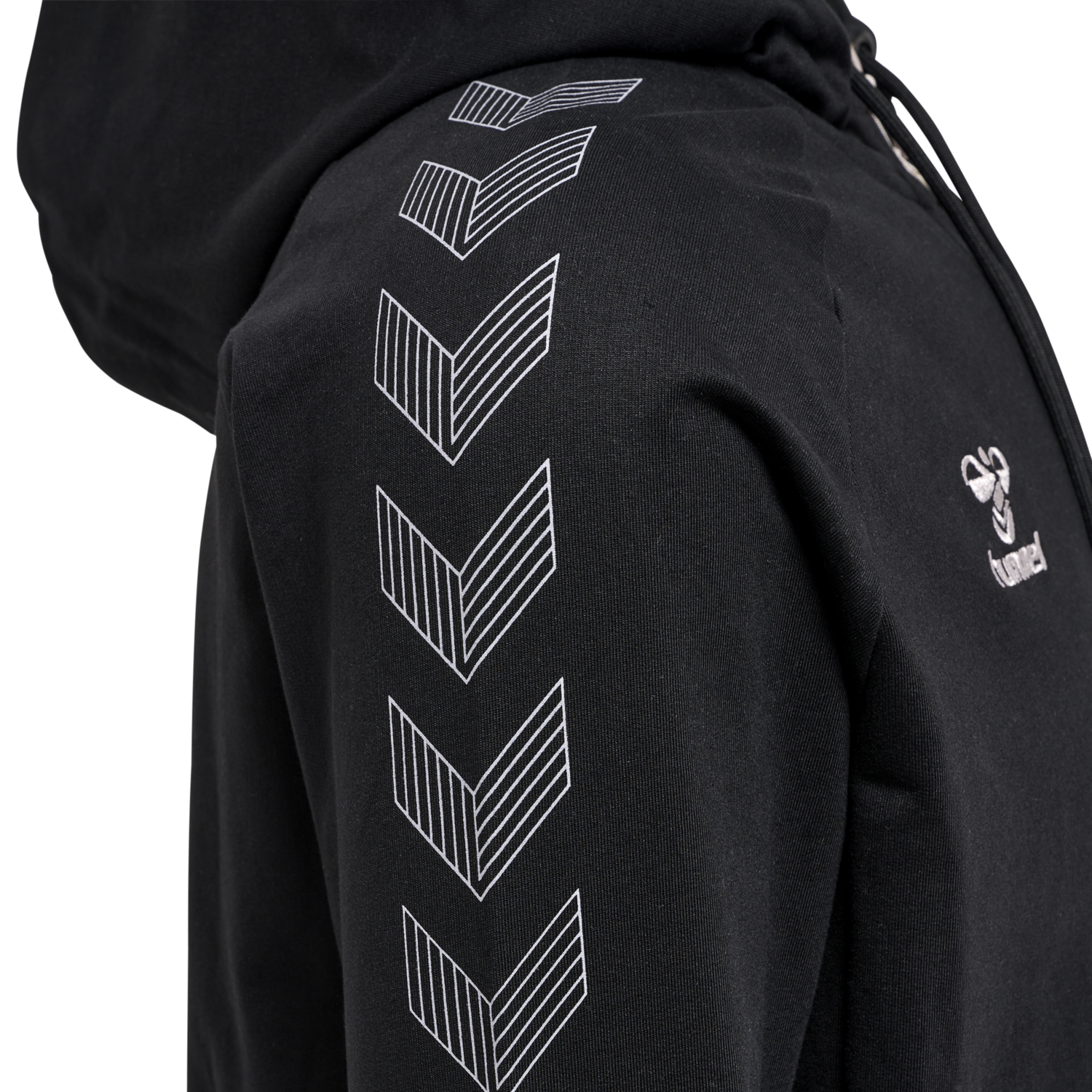 hmlMOVE GRID COTTON ZIP HOODIE, BLACK, packshot