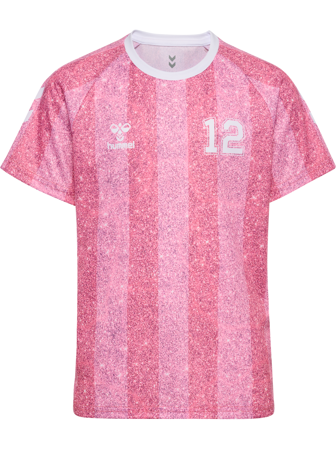hmlSHIMMER T-SHIRT S/S, CHATEAU ROSE/BRIGHT WHITE, packshot