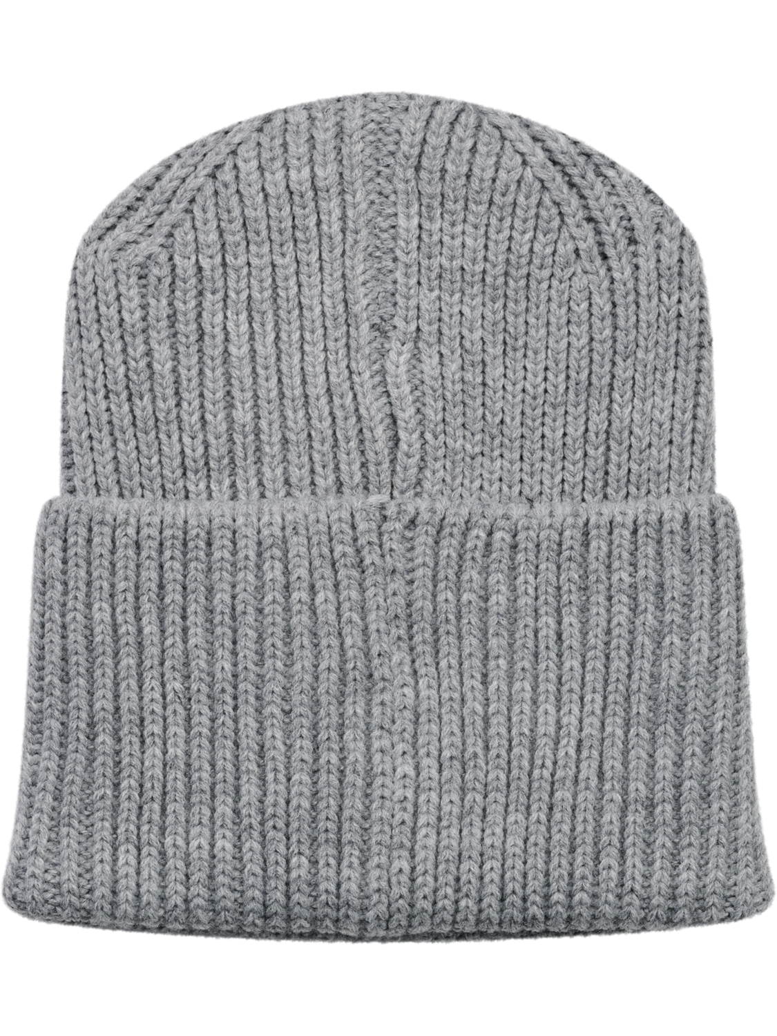 hmlJR HEAVY RIB KNIT BEANIE, GREY MELANGE, packshot