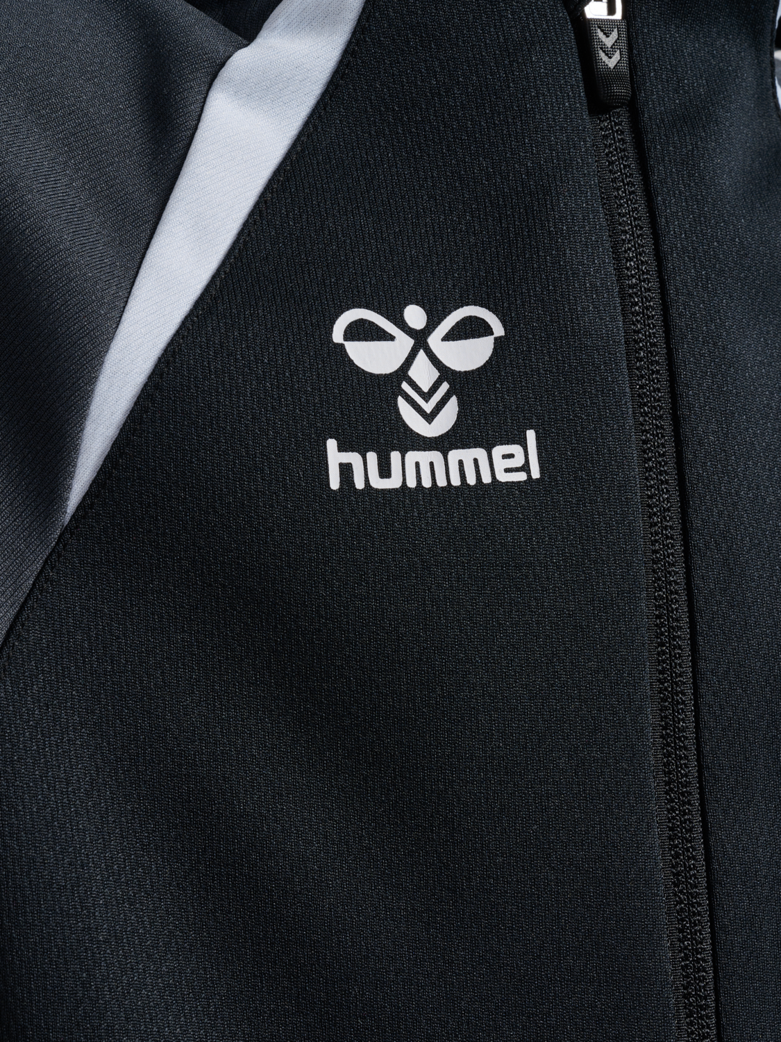 hmlLEAD 2.0 ZIP HOODIE KIDS, BLACK/ASPHALT, packshot