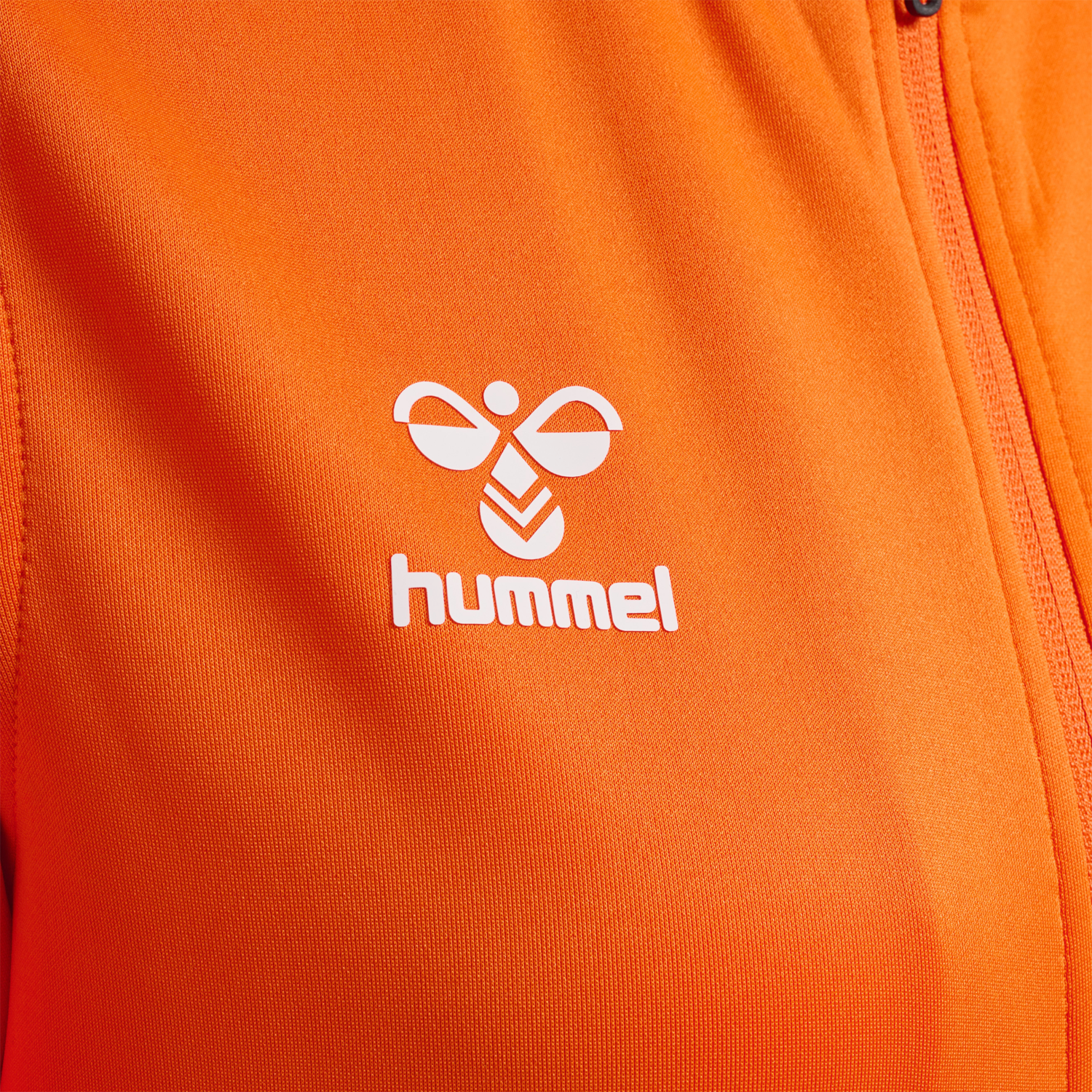 hmlCORE XK POLY ZIP SWEAT WOMAN, ORANGE TIGER, packshot