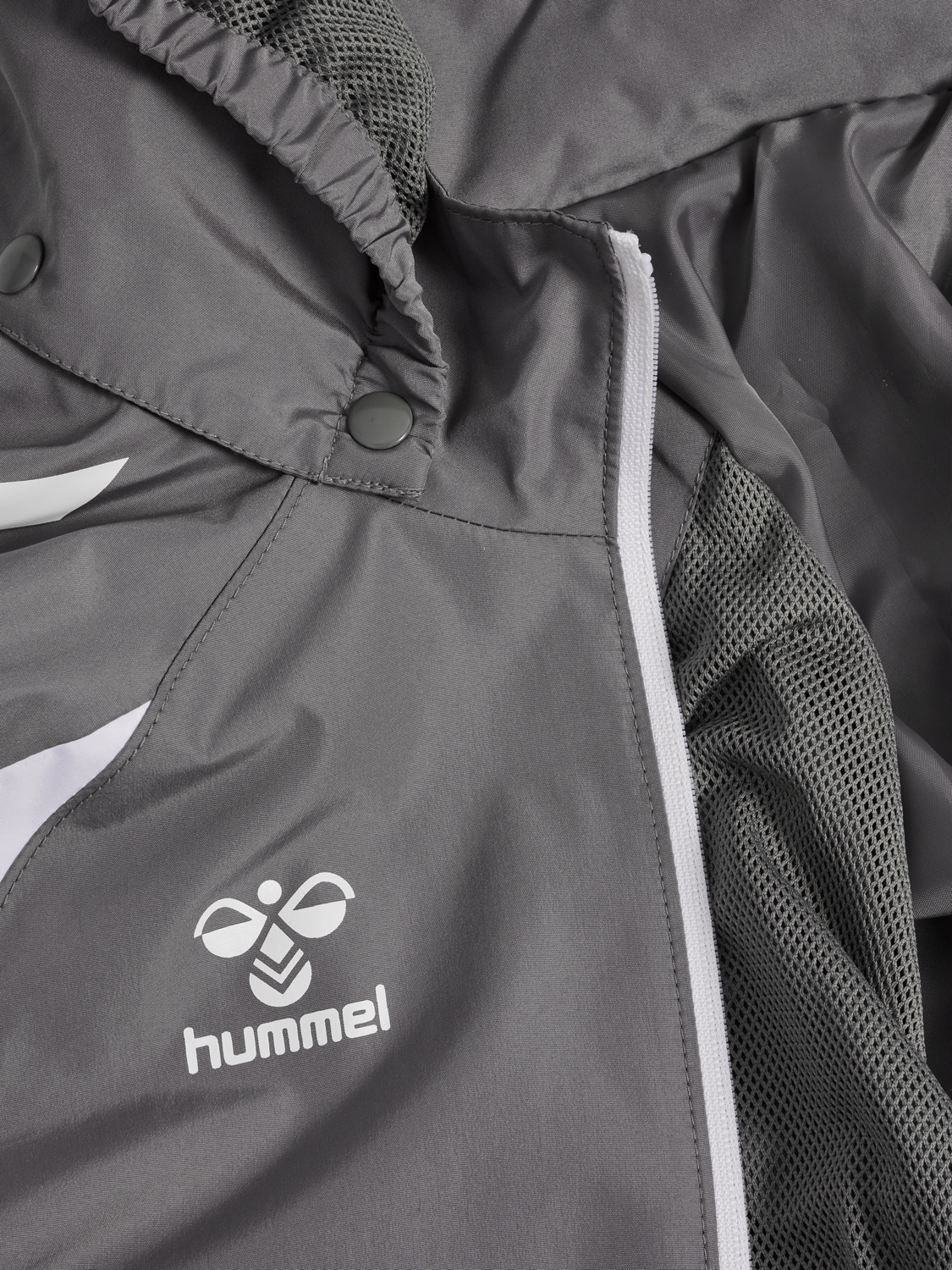 hmlCORE 2.0 ALL-WEATHER JACKET KIDS, STEEL GRAY/WHITE, packshot
