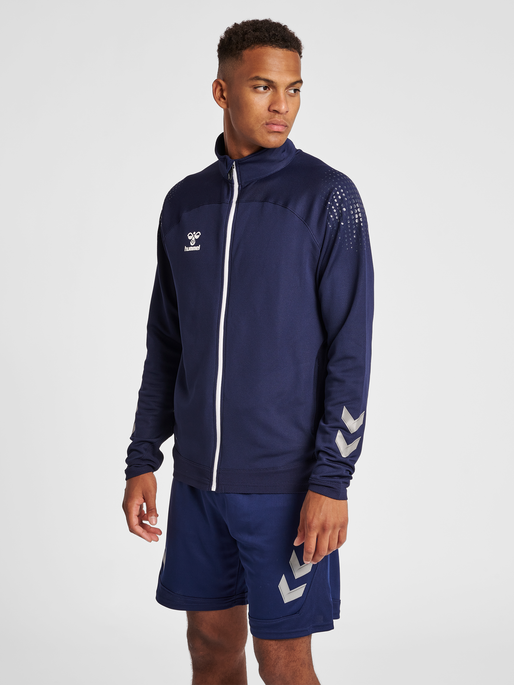 hmlLEAD POLY ZIP JACKET, MARINE, model