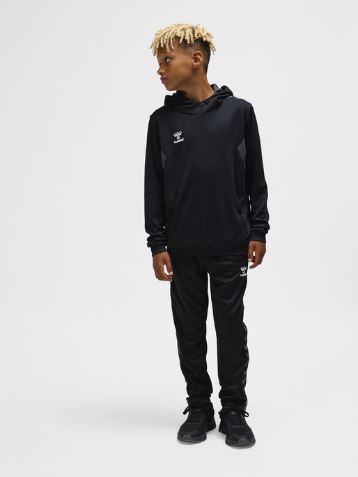 hmlAUTHENTIC PL HOODIE KIDS, BLACK, model