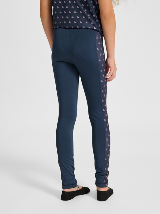 hmlJR MIX MID WAIST TIGHTS, BLACK IRIS, model