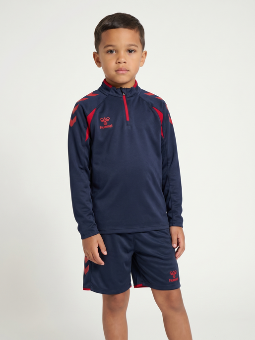 hmlCORE 2.0 HALF ZIP KIDS, MARINE/TRUE RED, model