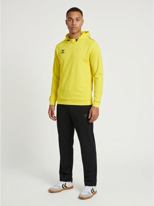 hmlAUTHENTIC PL HOODIE, BLAZING YELLOW, model