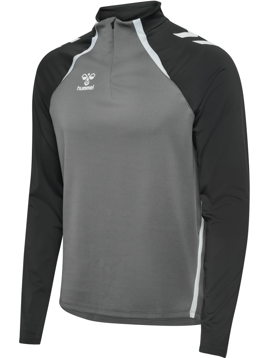 hmlLEAD 2.0 HALF ZIP, STEEL GRAY/ASPHALT, packshot
