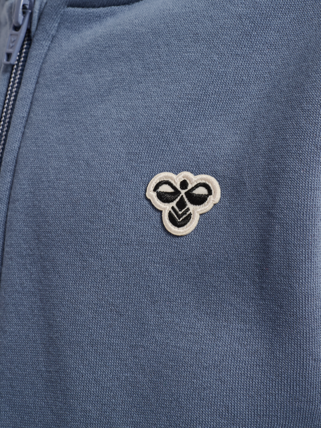 hmlJR LOOSE ZIP HOODIE BEE, FLINT STONE, packshot