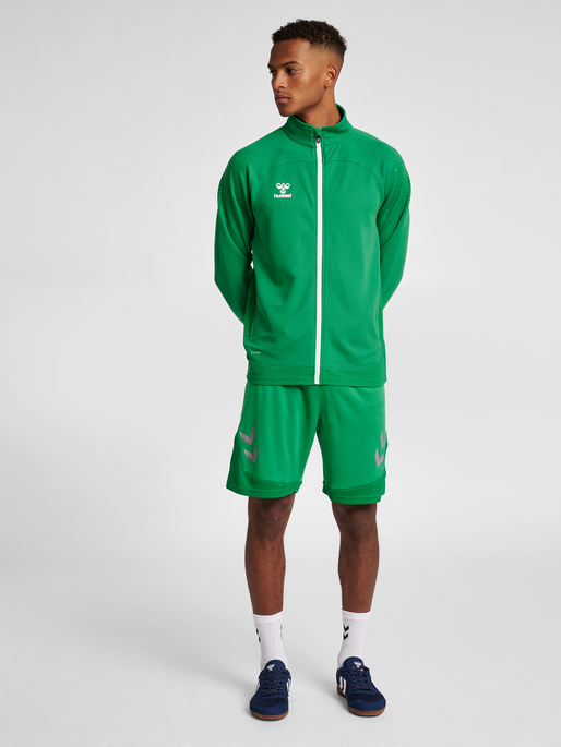 hmlLEAD POLY ZIP JACKET, JELLY BEAN, model