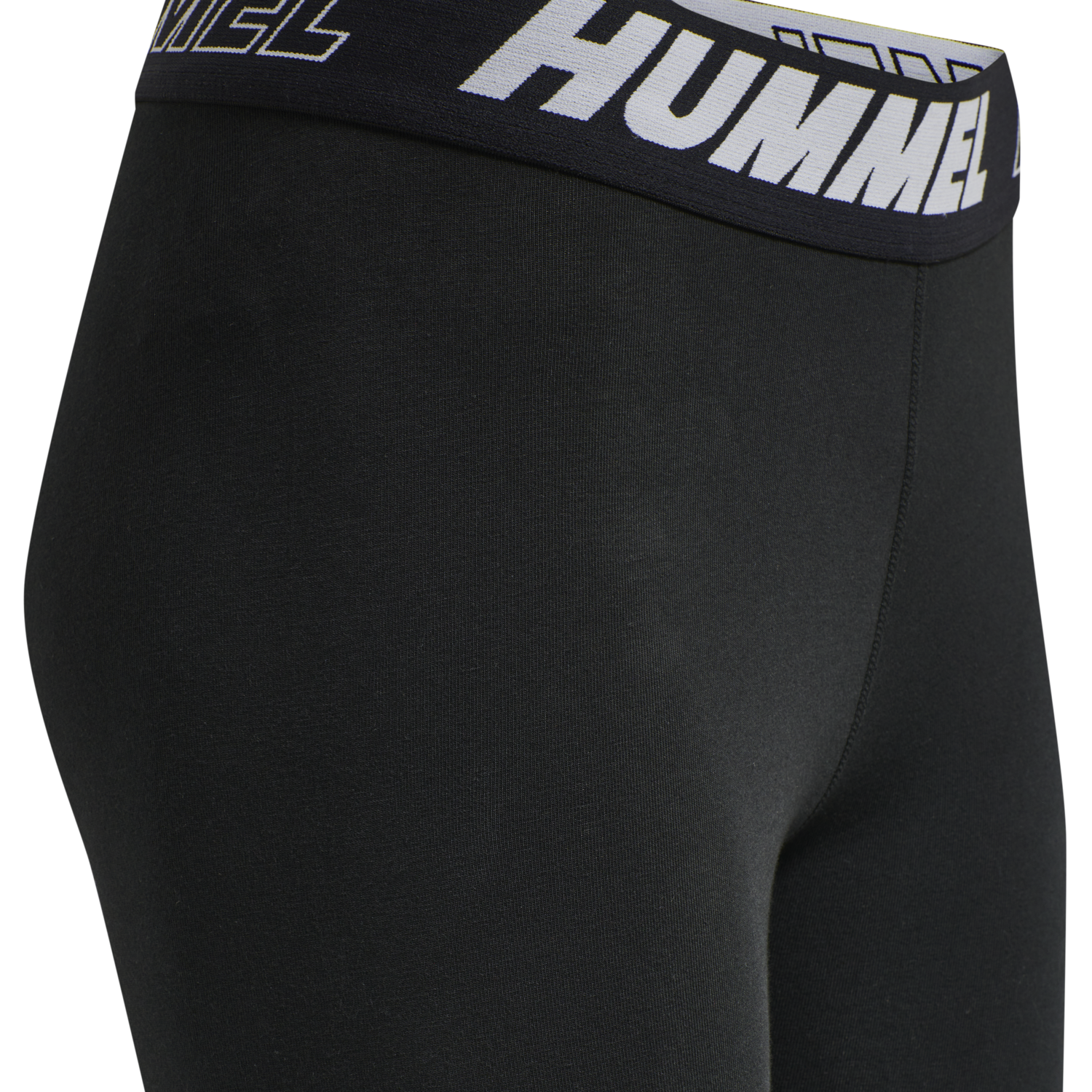 hmlTE MAJA MID WAIST COTTON TIGHTS, BLACK, packshot