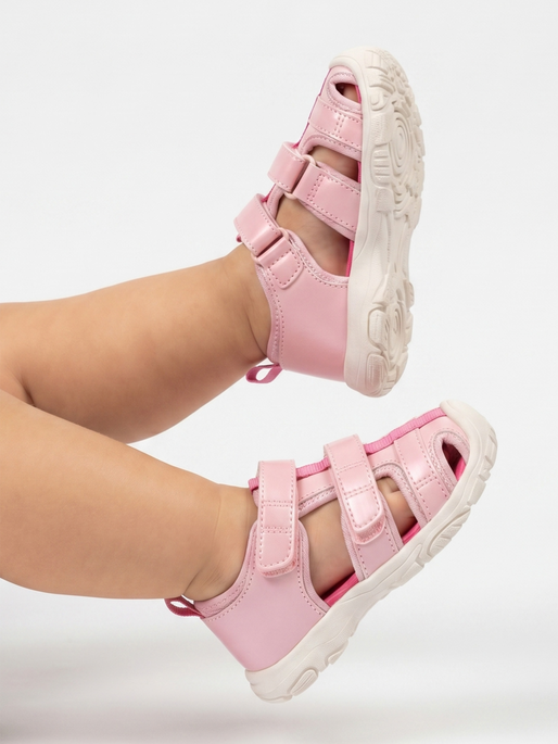 SANDAL VELCRO INFANT, PALE LILAC, model