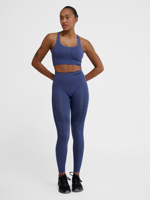 hmlMT SHAPING SEAMLESS MW TIGHTS, BLUE INDIGO, model