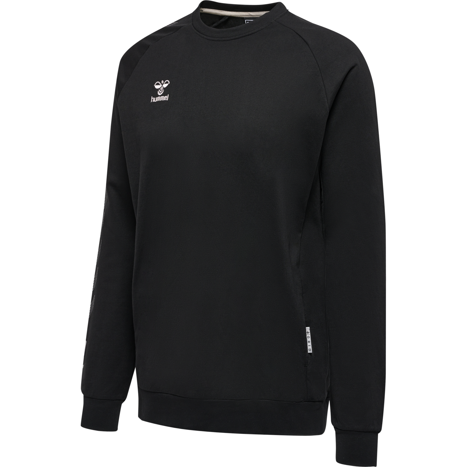 hmlMOVE GRID COTTON SWEATSHIRT, BLACK, packshot