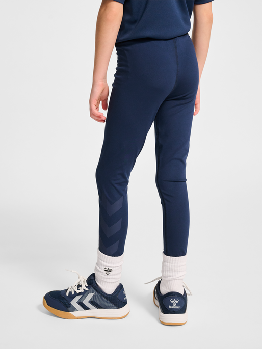 hmlJR PULSE MID WAIST TIGHTS, DRESS BLUES, model