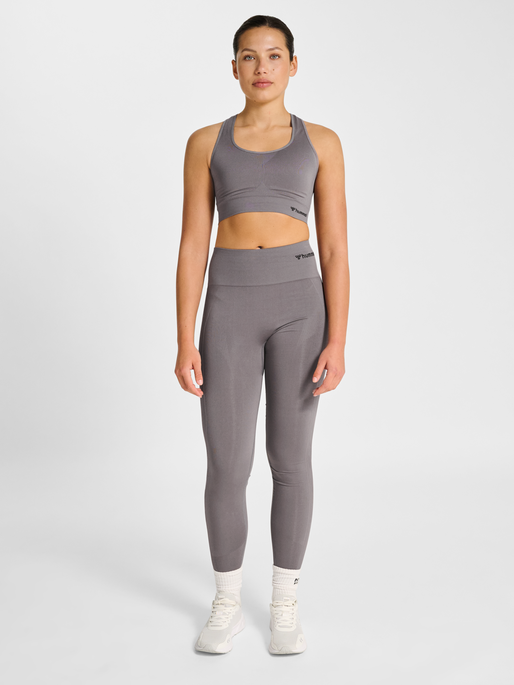 hmlTIF SEAMLESS HIGH WAIST TIGHTS, SHARK, model